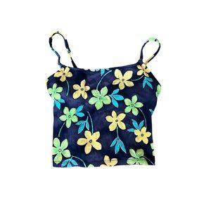 y2k floral cami top